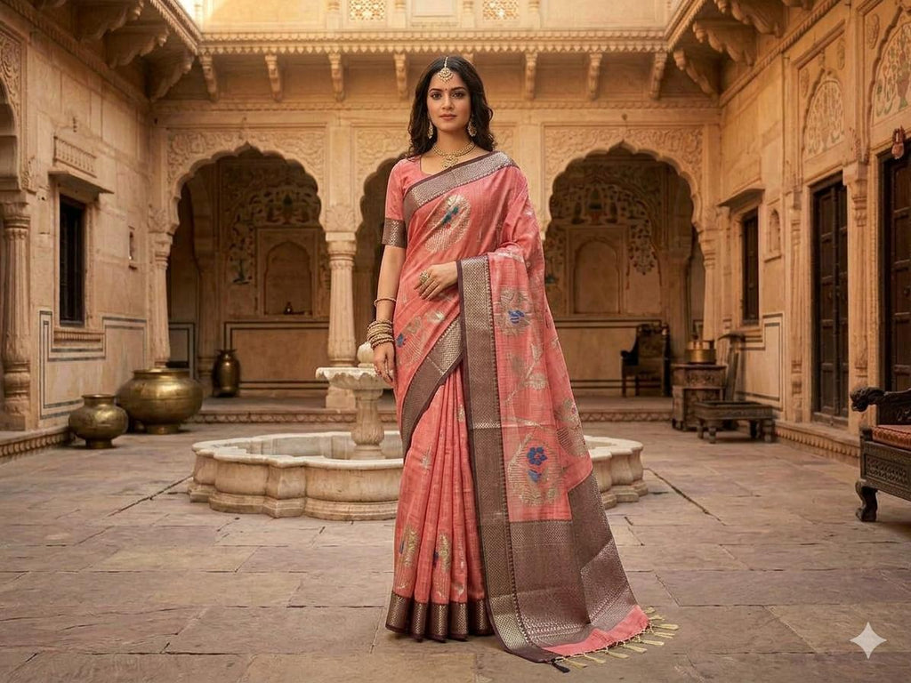 Zari kota silk-KSV5042-Peach