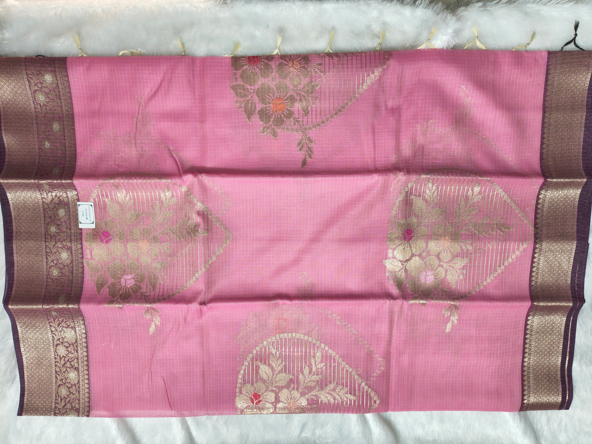 Zari kota silk-KSV5044-Pastel Pink