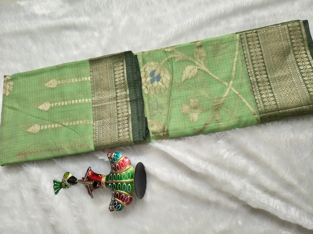 Zari kota silk-KSV5045-Light Green