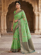 Zari kota silk-KSV5045-Light Green