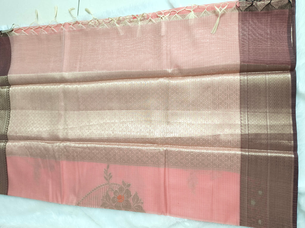 Zari kota silk-KSV5046-Peach
