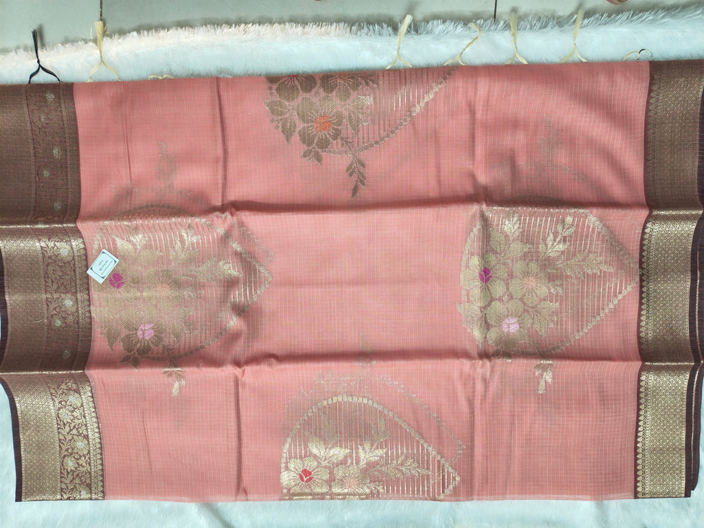 Zari kota silk-KSV5046-Peach