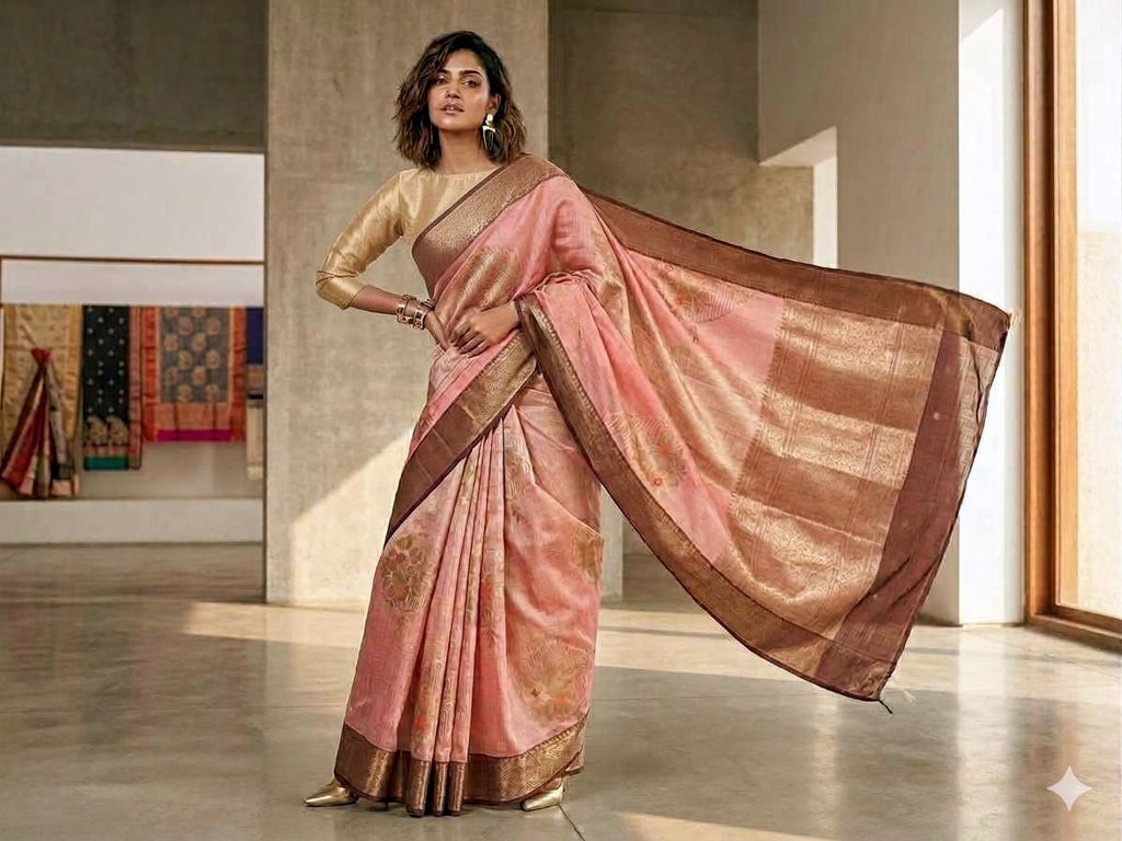 Zari kota silk-KSV5046-Peach