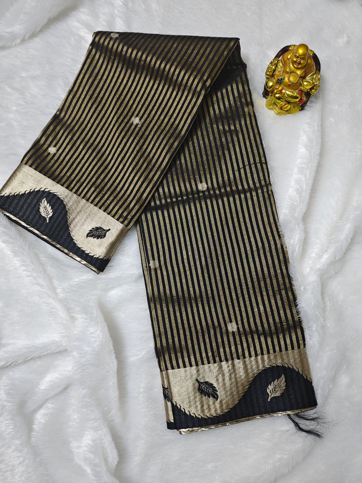 Dupion Crep Silk-KSV5048-Black