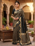 Dupion Crep Silk-KSV5048-Black