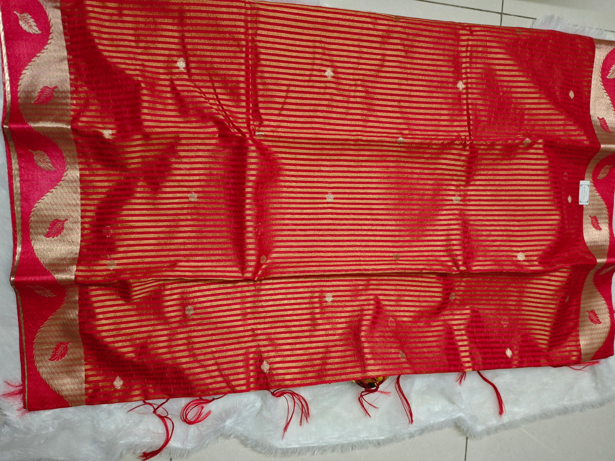 Dupion Crep Silk-KSV5049-Red