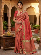Dupion Crep Silk-KSV5049-Red