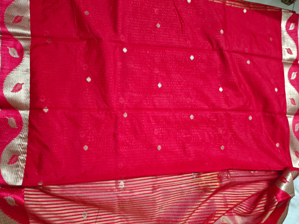 Dupion Crep Silk-KSV5049-Red