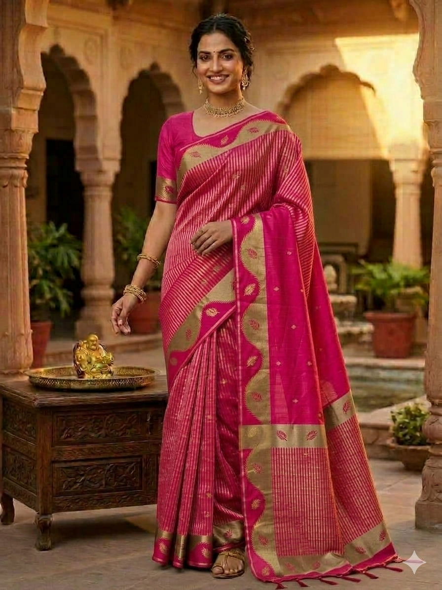 Dupion Crep Silk-KSV5050-pink