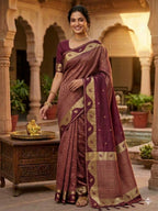 Dupion Crep Silk-KSV5051-Wine