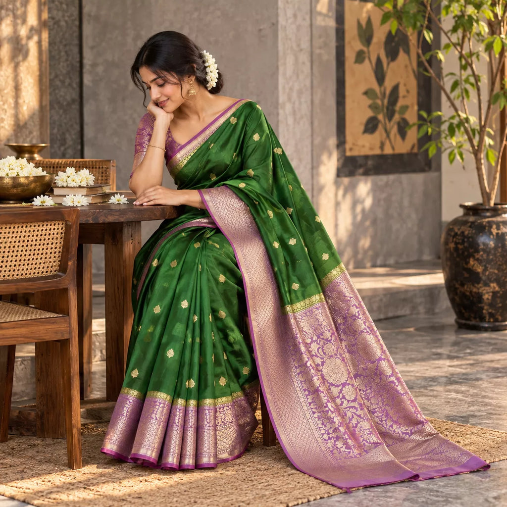 Raw Mango Silk-KSV5059-Green