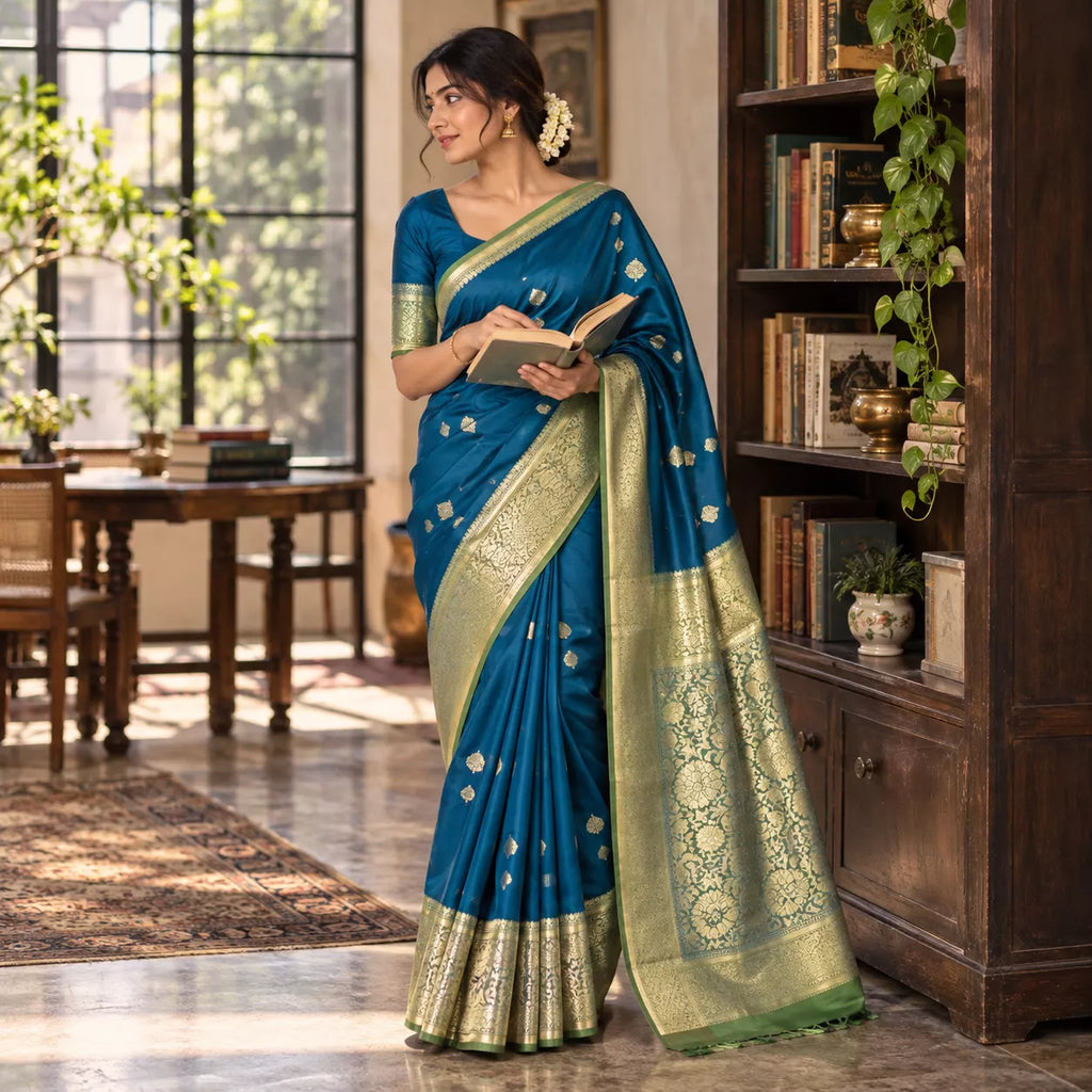 Raw Mango Silk-KSV5060-Blue