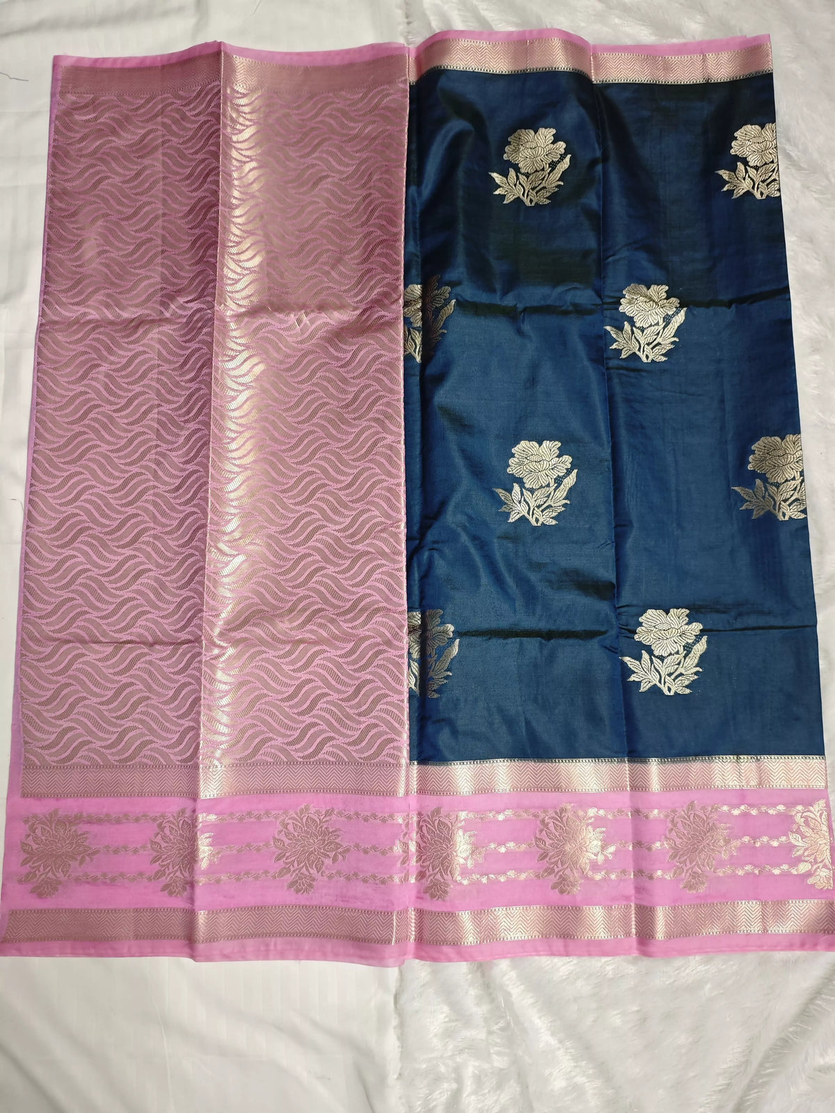 Raw Mango Silk-KSV5072-Blue