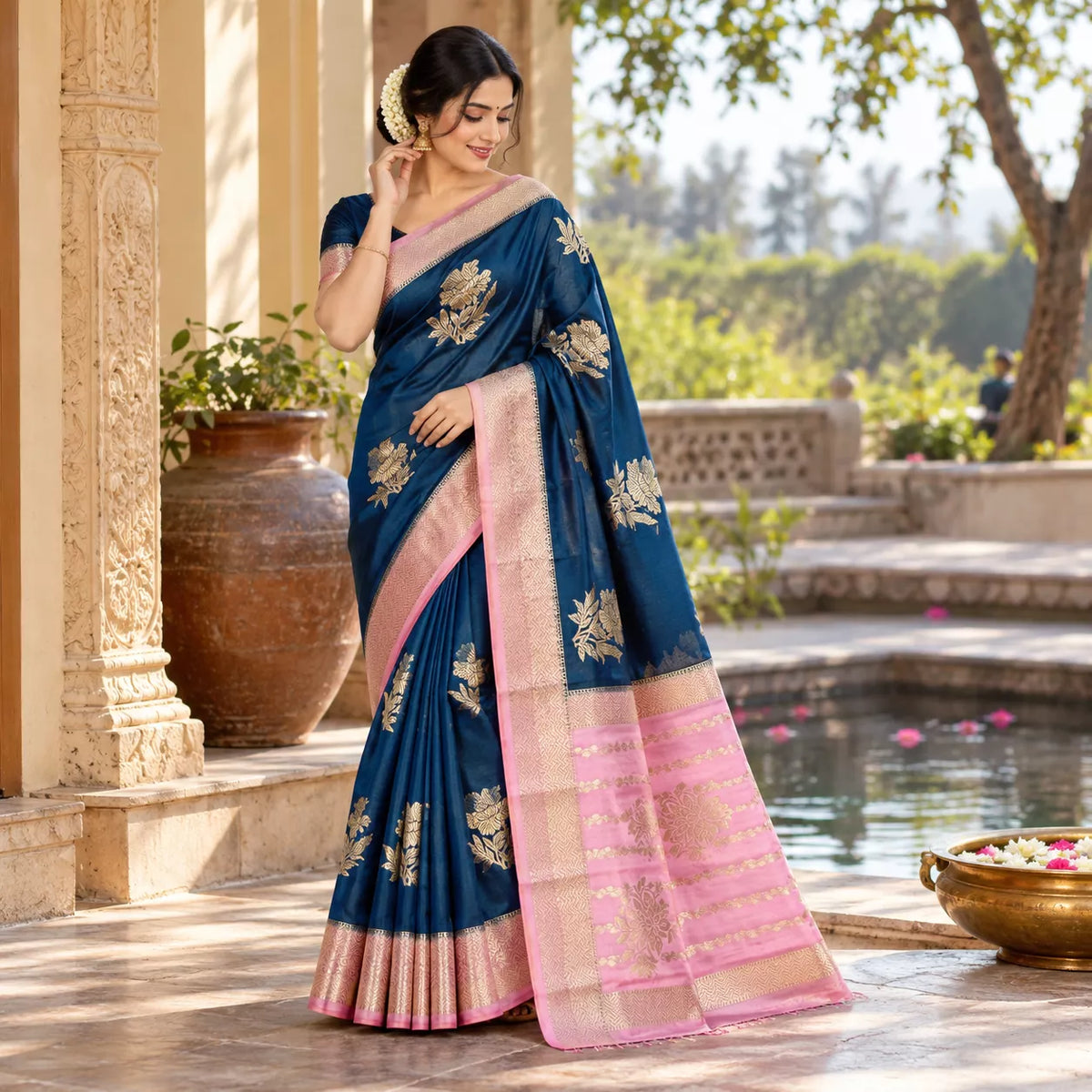 Raw Mango Silk-KSV5072-Blue
