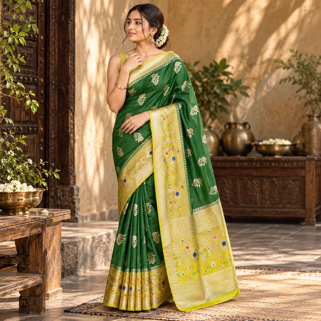Raw Mango Silk-KSV5076-Green