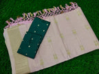 Tussar-KSV6001-Baby pink and green