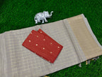 Tussar-KSV6003-Metallic Gold and Maroon