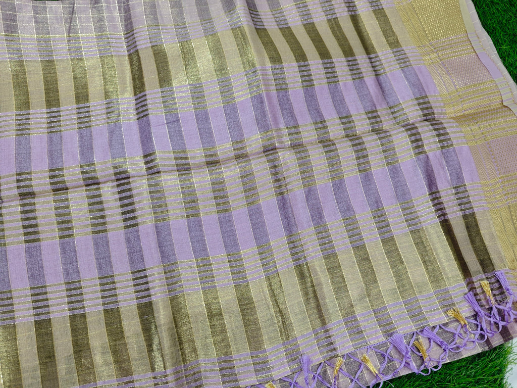 Tussar-KSV6005-Metallic Purple and Blue