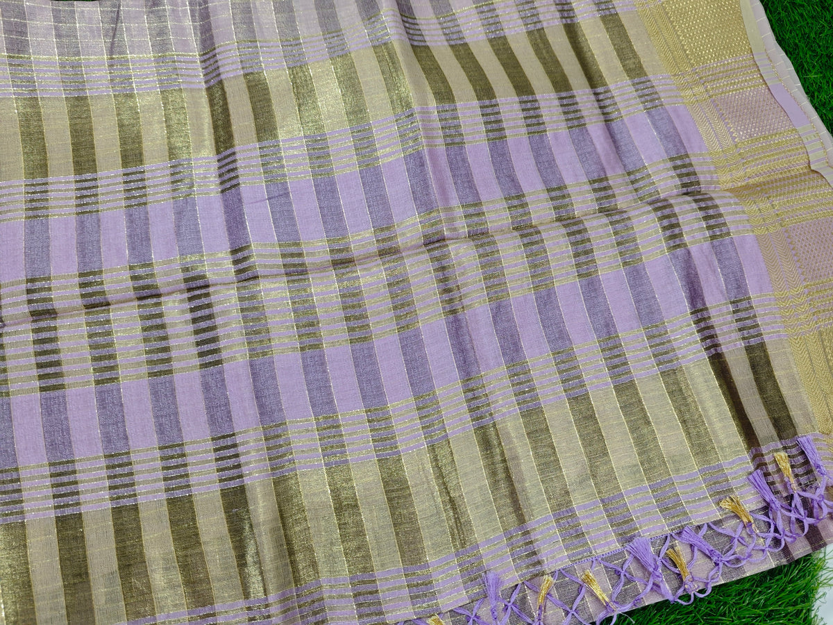 Tussar-KSV6005-Metallic Purple and Blue