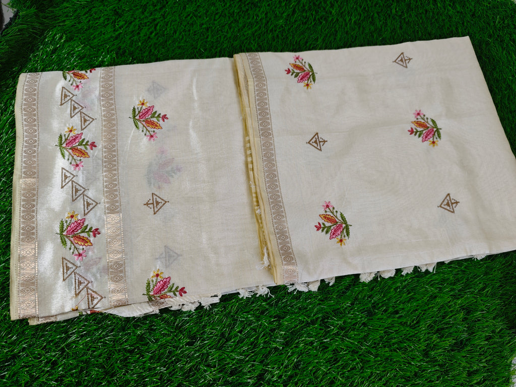 Tussar Cotton-KSV6006-Cream