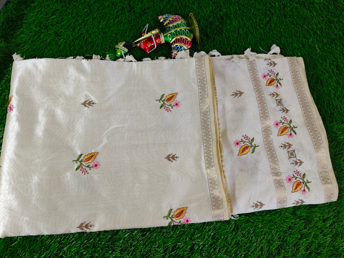 Tussar Cotton-KSV6007-Cream