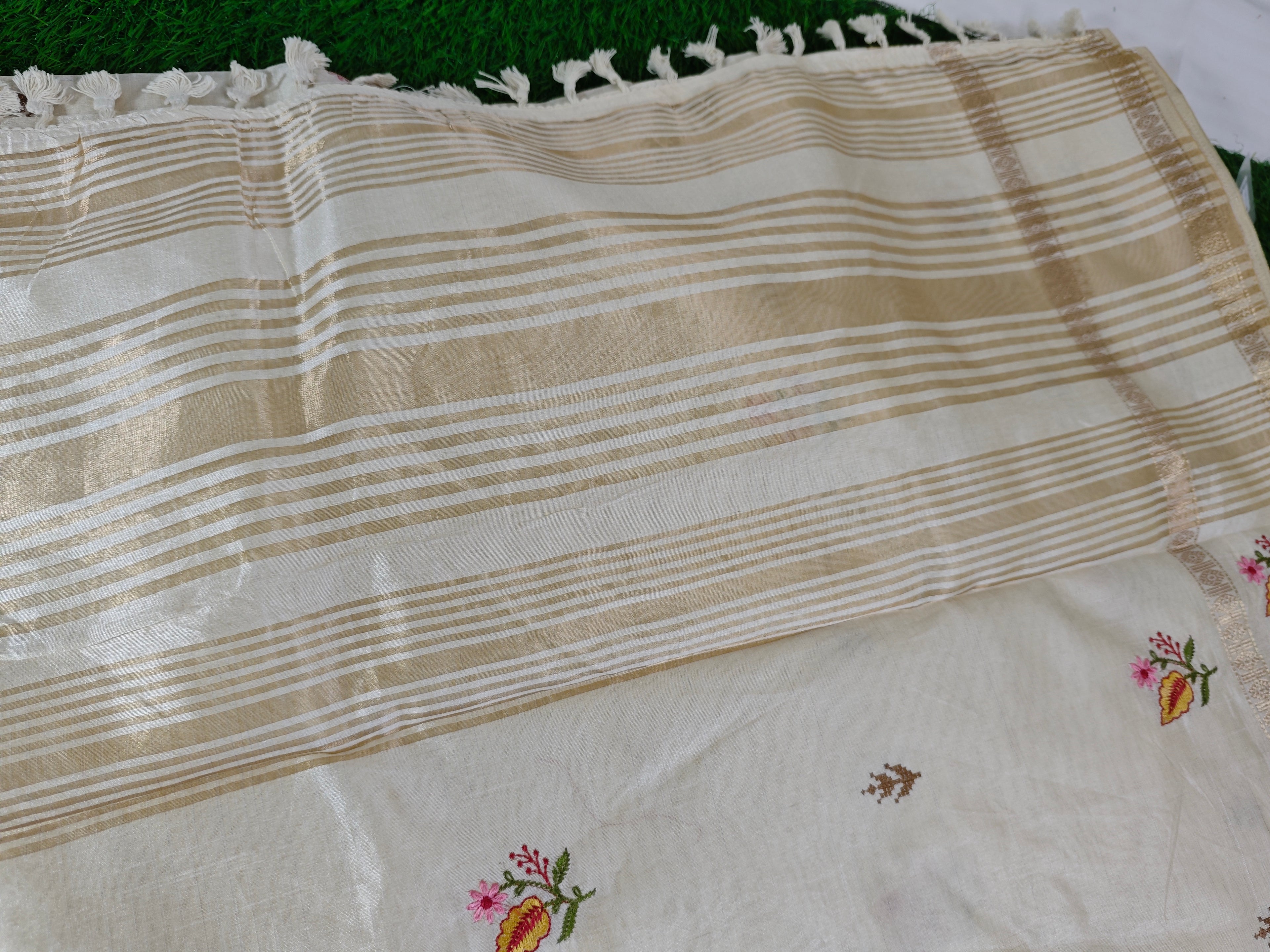Tussar Cotton-KSV6007-Cream