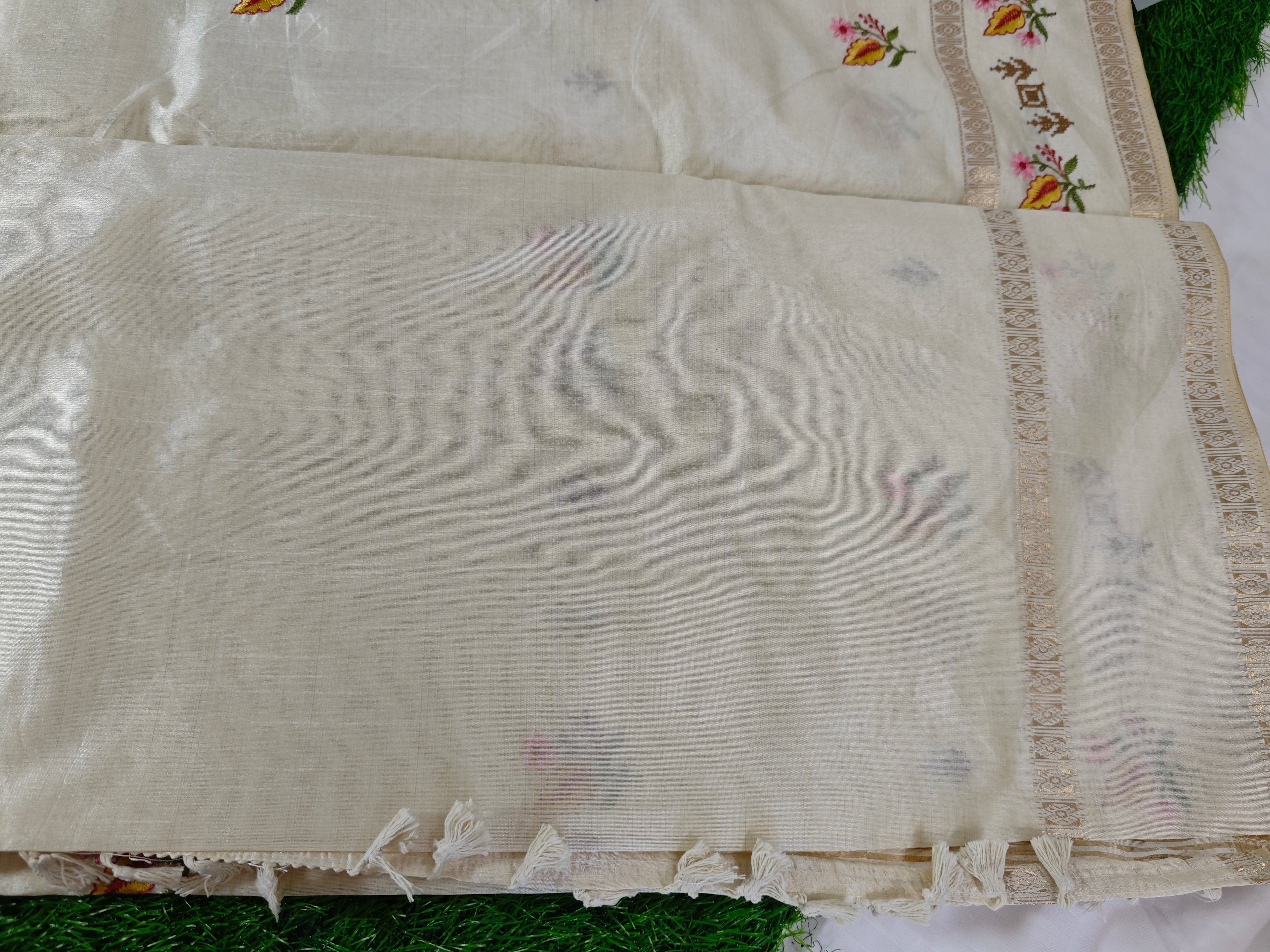 Tussar Cotton-KSV6007-Cream