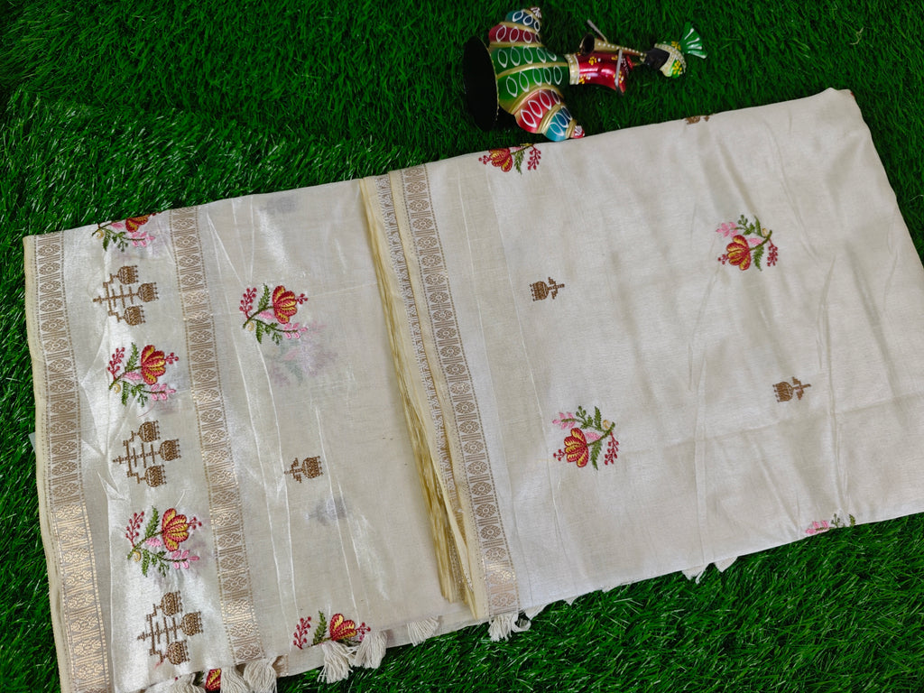 Tussar Cotton-KSV6008-Cream
