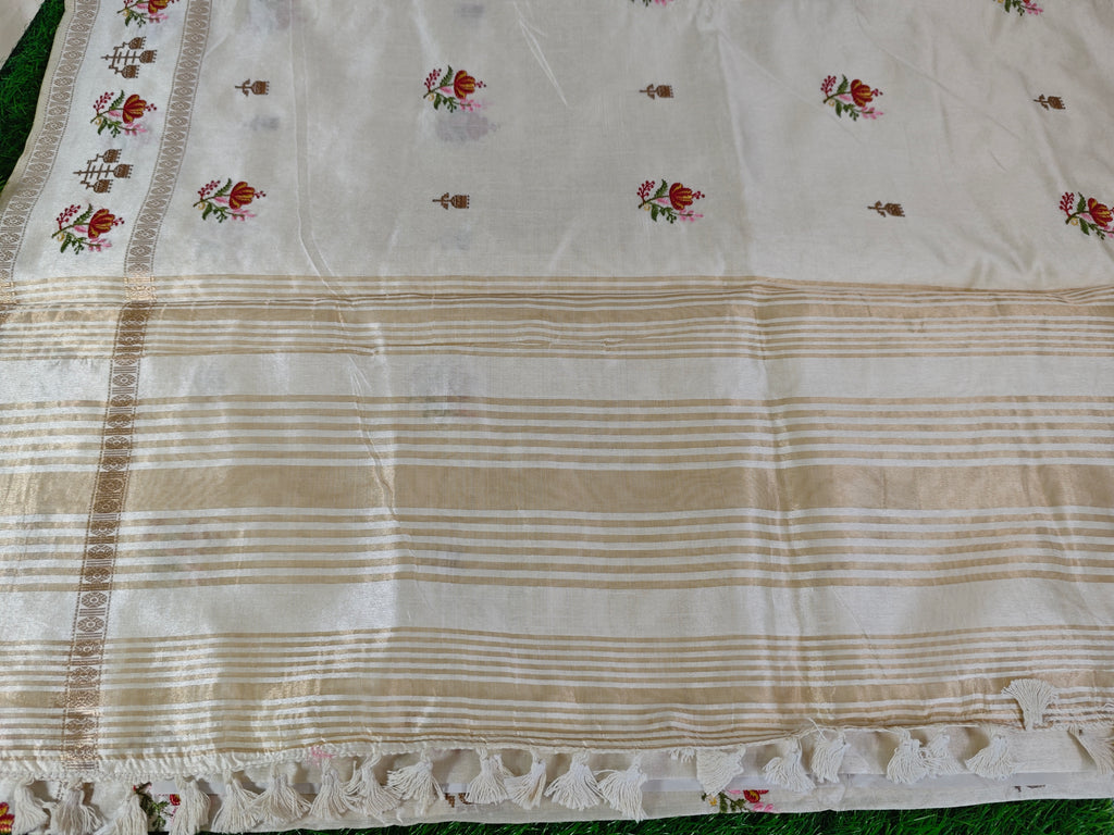 Tussar Cotton-KSV6008-Cream
