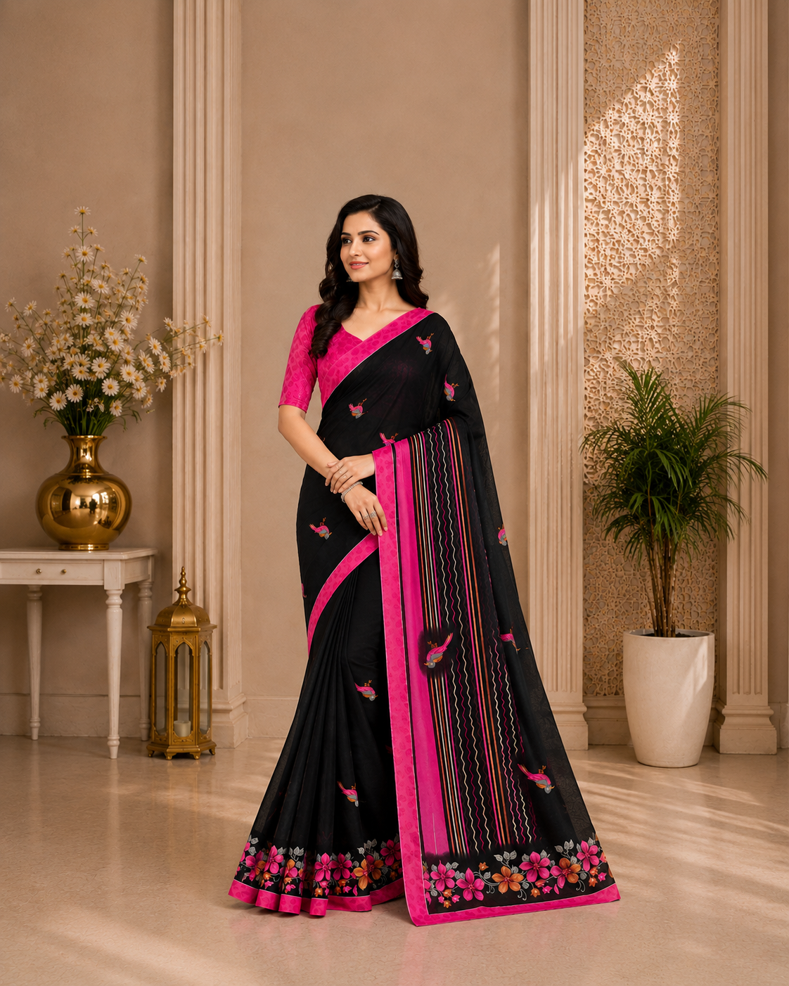 Daily Wear-KSV7001-Black and Pink