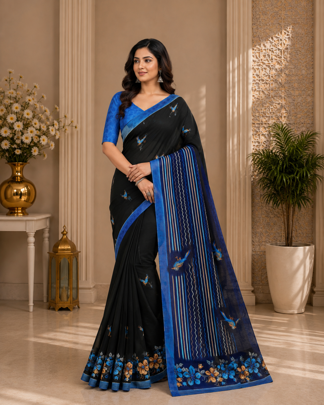 Daily Wear-KSV7002-Black and Blue