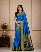 Narayanpet Pattu-KSV8002-Blue