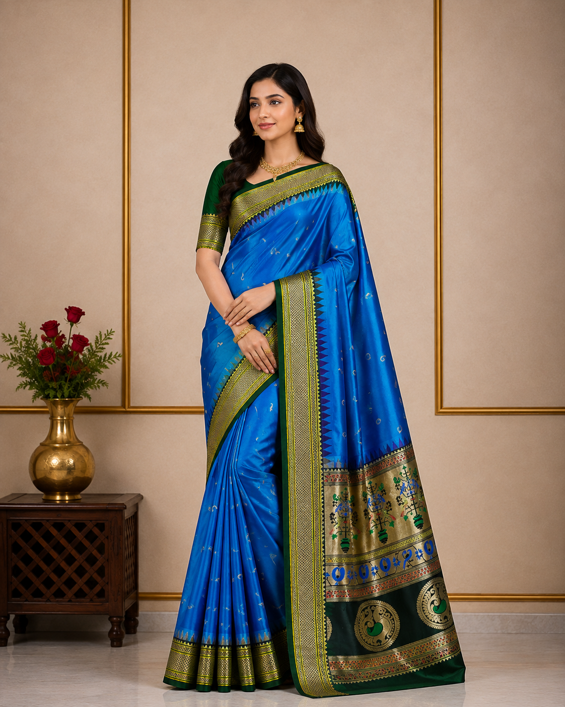 Narayanpet Pattu-KSV8002-Blue