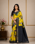 Mangalagiri Print-KSV8005-Yellow and Black