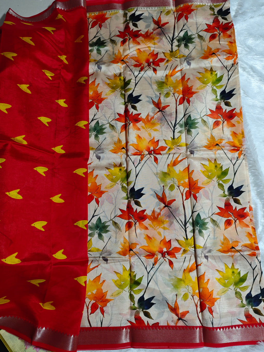 Mangalagiri Print-KSV8006-Rose and Red