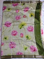 Mangalagiri Print-KSV8008-Biege and Olive Green