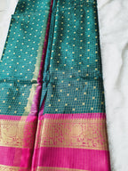 Semi Gadwal-KSV8009-Green and Pink