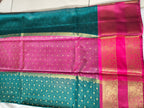 Semi Gadwal-KSV8009-Green and Pink