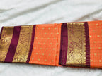 Semi Gadwal-KSV8010-Orange and Maroon