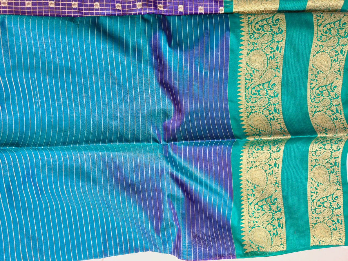 Semi Gadwal-KSV8011-Purple and Blue