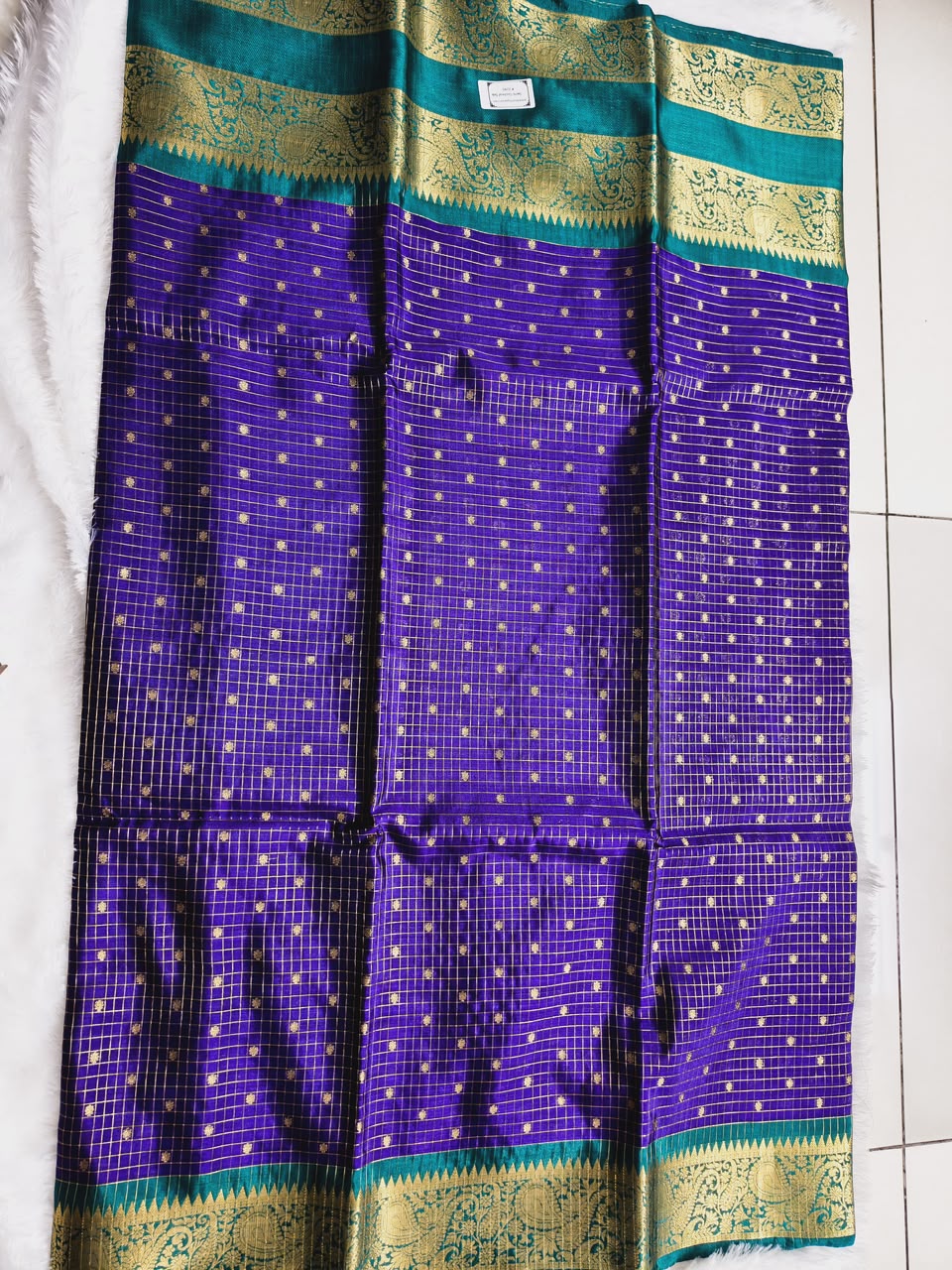 Semi Gadwal-KSV8011-Purple and Blue