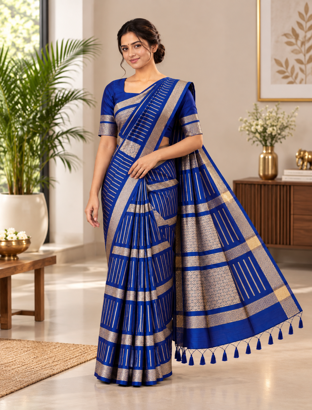 Mashru Crep Silk-KSV5030-Royal Blue