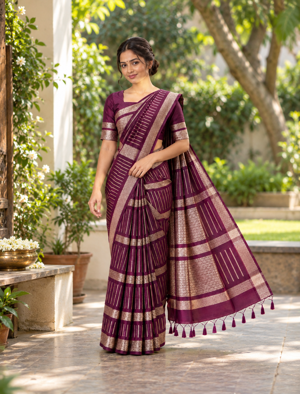Mashru Crep Silk-KSV5033-wine