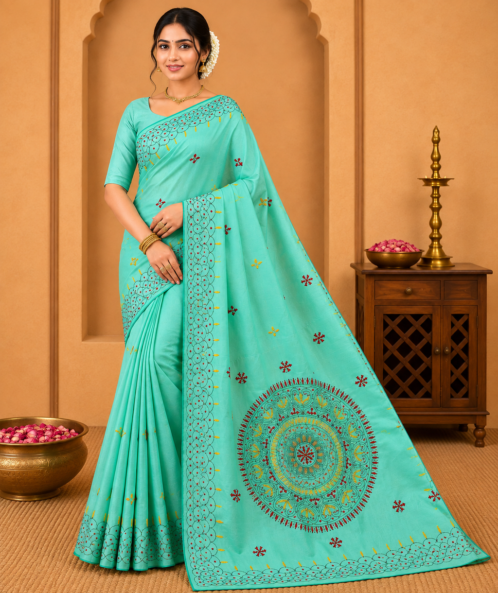 Kantha Stitch-KSV-13010-Green