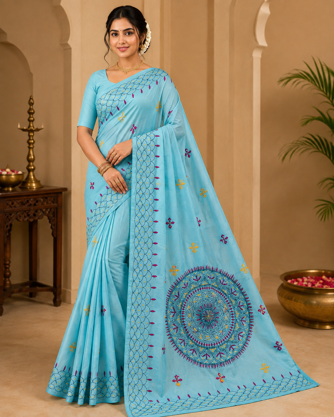 Kantha Stitch-KSV-13011-Slate Blue