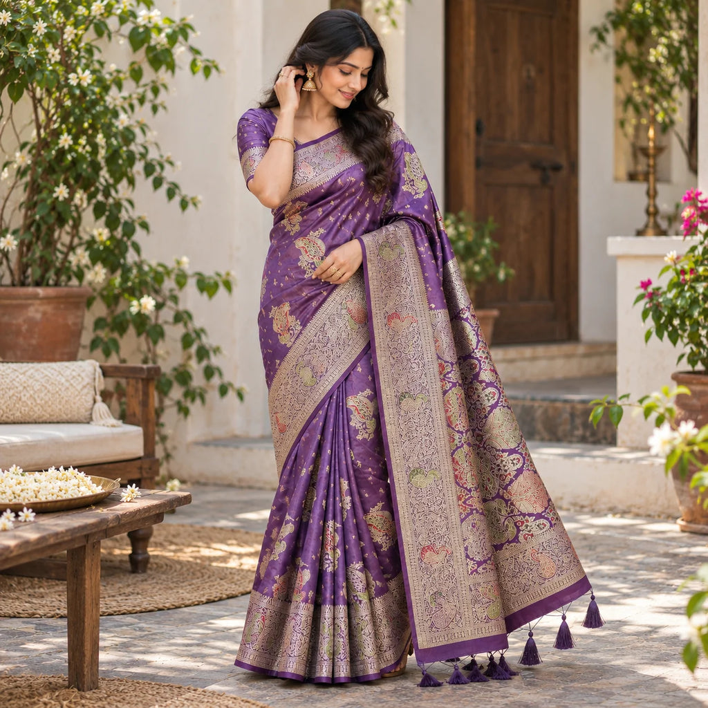 Satin Silk-KSV-5081-Purple