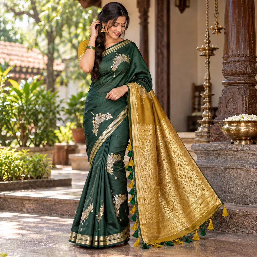 Bansi Silk-KSV-5089-Dark Green