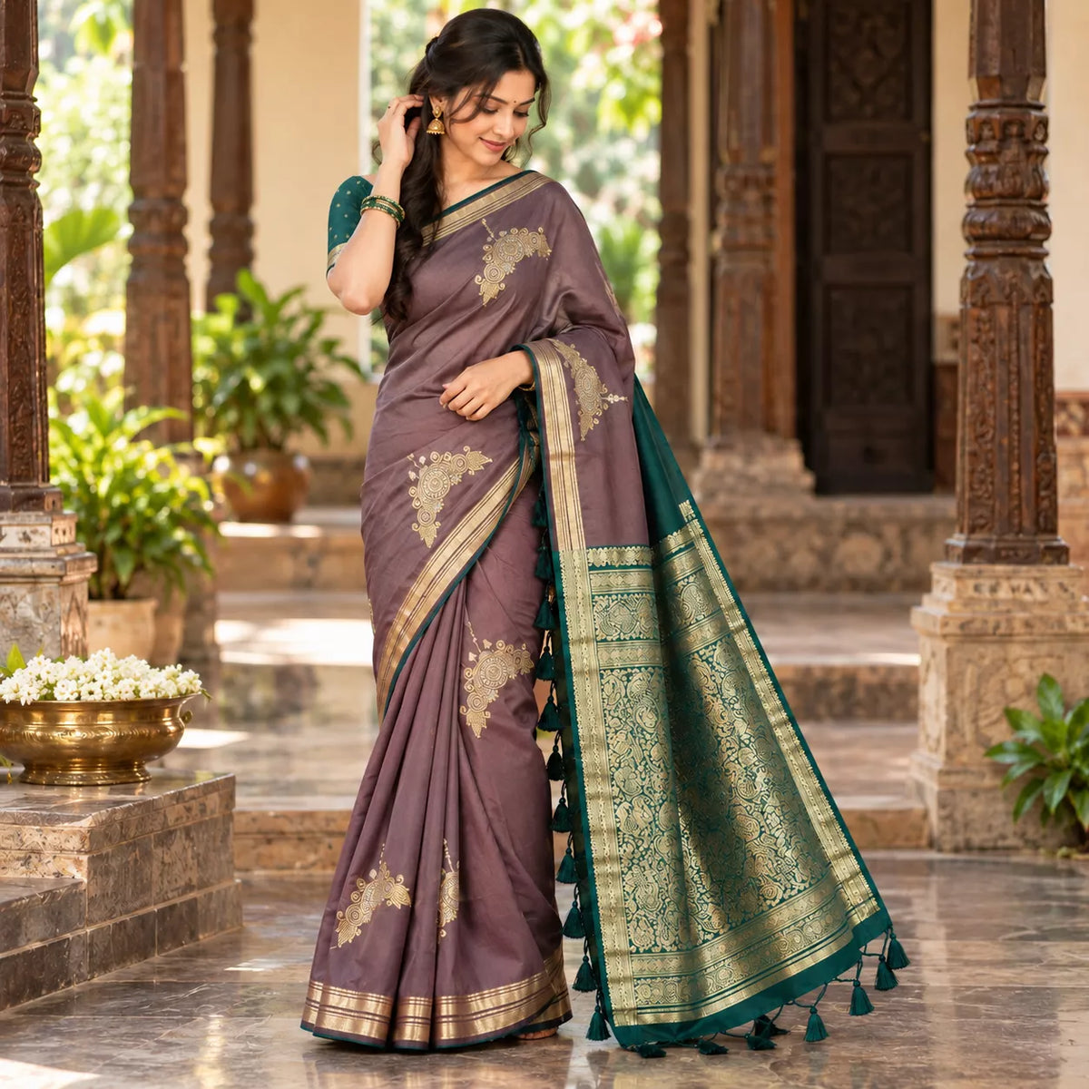 Bansi Silk-KSV-5090-Dusty Mauve