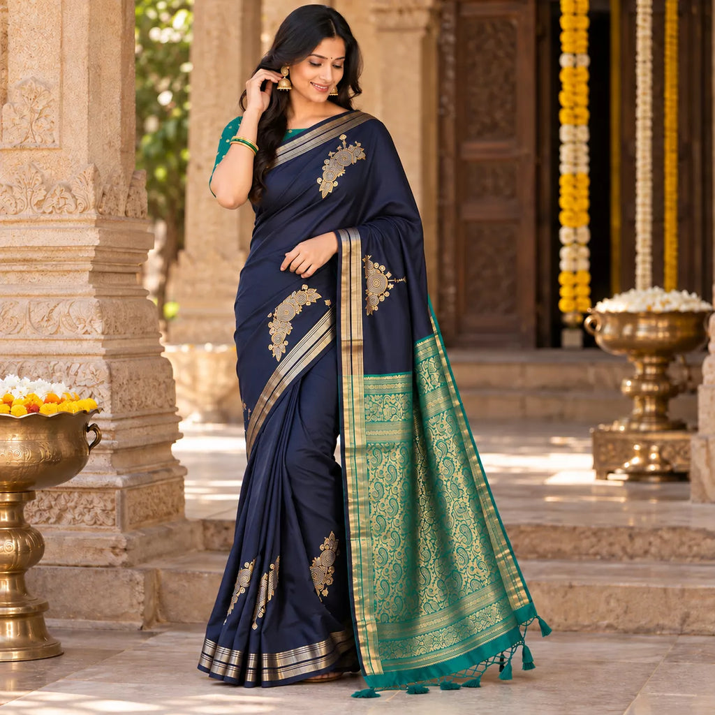 Bansi Silk-KSV-5086-Navy Blue