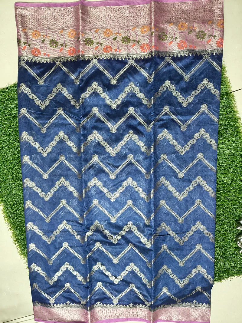 Khaddi Georgette-KSV3012-Blue